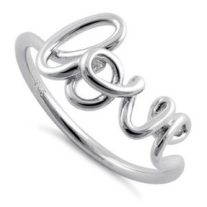 Sterling silver love ring